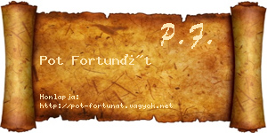 Pot Fortunát névjegykártya